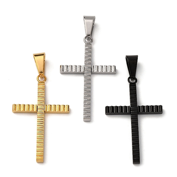 304 подвески из нержавеющей стали, крест очарование, вакуумное покрытие pvd