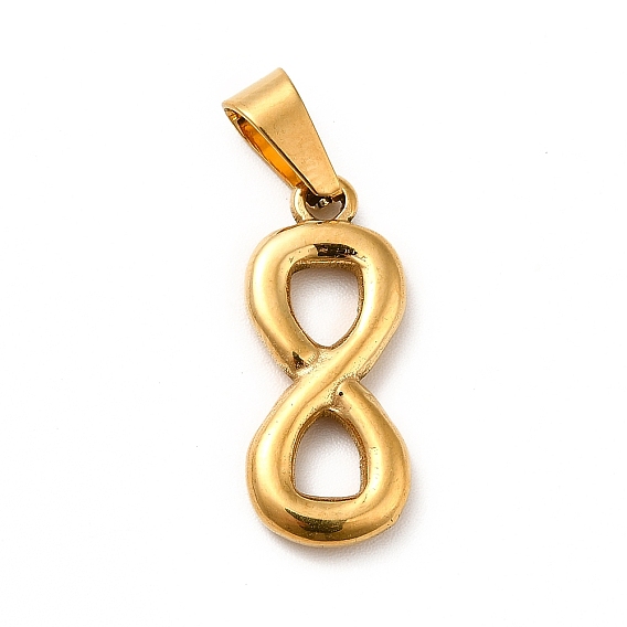 PVD Vacuum Plating 201 Stainless Steel Pendants, Infinity