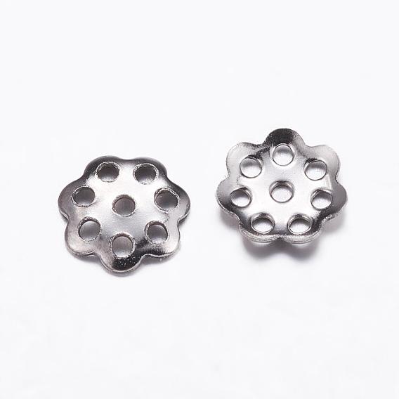 304 Stainless Steel Beads Caps, Multi-Petal