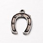 Подвески из подковы из тибетского сплава, без кадмия и без свинца, 15.5x11.5x1 мм, Отверстие : 1 мм , около 2320 шт / 1000 г