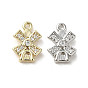 Brass Micro Pave Cubic Zirconia Charms, Windmill