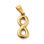 PVD Vacuum Plating 201 Stainless Steel Pendants, Infinity