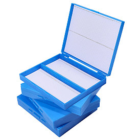 Plastic Microscope Slide Staining Boxes, Holds Up to 100, Rectangle