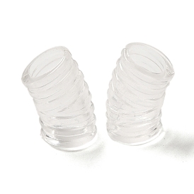 Perles européennes acryliques transparentes, Perles avec un grand trou   , plier le tube