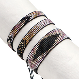 Handmade Geometric Beaded Bracelet with Ethnic Style for Women