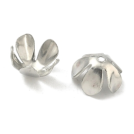 5 -petal железа цветок крышки шарика,, 8x4 мм, отверстие : 1 мм