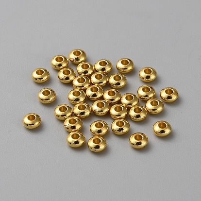 Brass Spacer Beads, Saucer Beads, Long-Lasting Plated