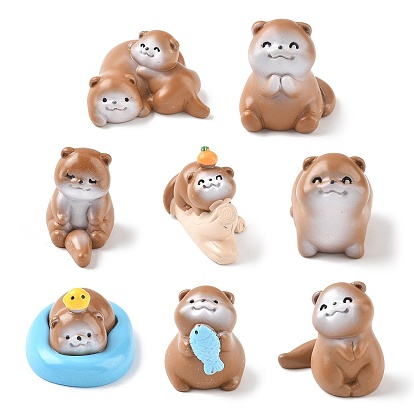 Смоляные фигурки выдры орнамент, для домашнего украшения рабочего стола