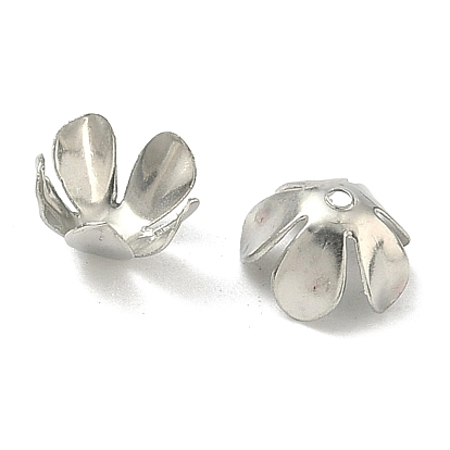 5 -petal железа цветок крышки шарика,, 8x4 мм, отверстие : 1 мм