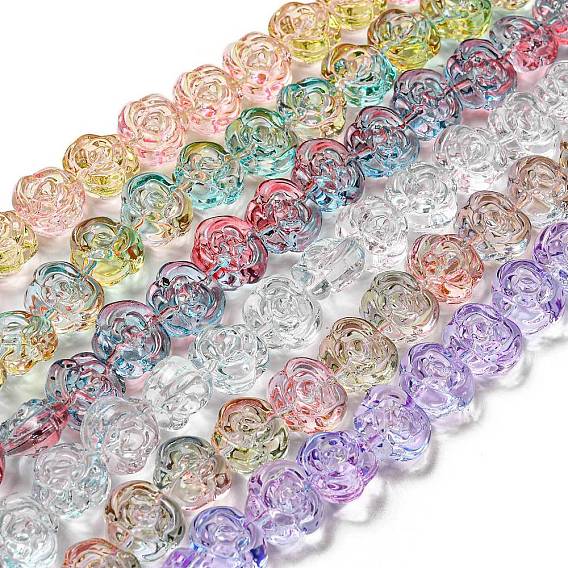 Стеклянные бусины, роза