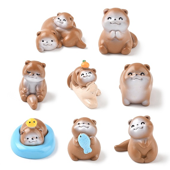 Смоляные фигурки выдры орнамент, для домашнего украшения рабочего стола