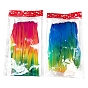 Rainbow Pattern Plastic Fringe Curtains, Shimmer Curtains, for Birthday Wedding Party Christmas Decorations