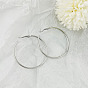 925 Silver Geometric Circle Earrings - Minimalist, Trendy, European and American Style.