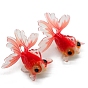 Translucent Resin Pendants, Goldfish Charms