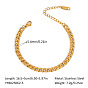 304 Stainless Steel Cuban Link Chain Bracelets