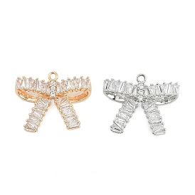 Латунный микропаве кубический цирконий со стеклянными подвесками, без кадмия, без никеля и без свинца, бантом прелести