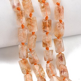 Природный цитрин бисер нитей, граненые, колонка