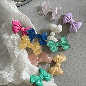 Cute Jelly Bow Hair Clip - Butterfly Shape, Side Bangs Clip, Duckbill Clip.