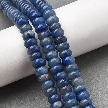 Природные голубые авантюрин бисером пряди, окрашенная и подогревом, рондель