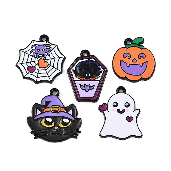 Подвески из эмалевого сплава с распылением на тему Хэллоуина, подвески без свинца и кадмия