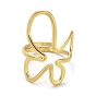 Golden 304 Stainless Steel Finger Rings, Wire Wrap Hollow Finger Ring
