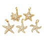 Латунные микро проложить кубического циркония подвески, прелести морская звезда