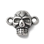 Tibetan Style 304 Stainless Steel Connector Charms, Skull Links