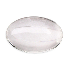 Cabochons de verre transparent, ovale