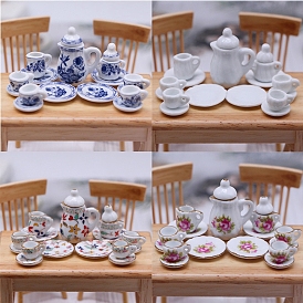 Tea Set Mini Model, Micro Landscape Dollhouse Accessories, Pretending Prop Decorations