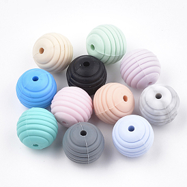 Food Grade Eco-Friendly Silicone Beads, Chewing Beads For Teethers, DIY Nursing Necklaces Making, Round