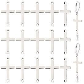 70pcs 201 maillons/connecteurs en acier inoxydable, Croix latérale, anti-ternissement