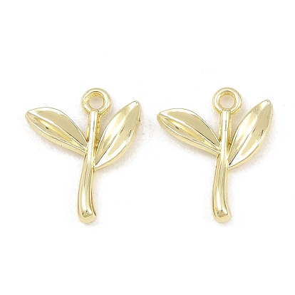 Alloy Pendants, Sprout Charms, Rack Plating