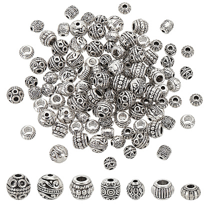 120 шт 8 стили бусины из сплава в тибетском стиле, разнообразные