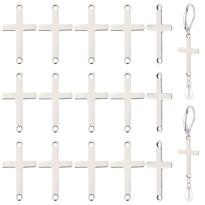 70pcs 201 maillons/connecteurs en acier inoxydable, Croix latérale, anti-ternissement