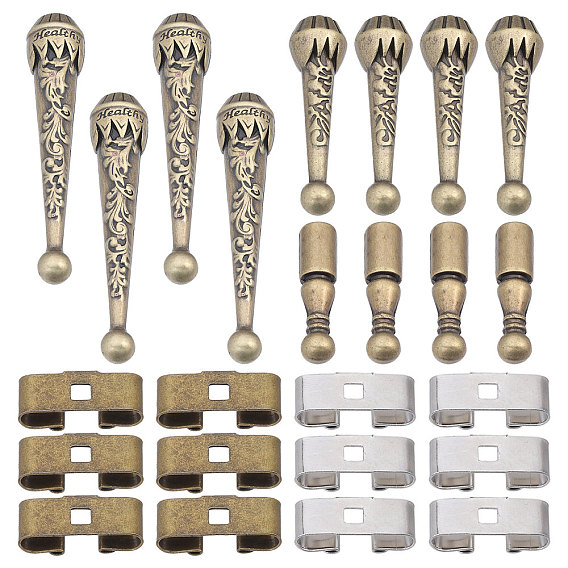 Наборы для изготовления галстука-боло своими руками, включая концы шнура из сплава, шлепанцы для галстука-боло с застежкой