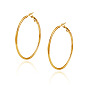 925 Silver Geometric Circle Earrings - Minimalist, Trendy, European and American Style.