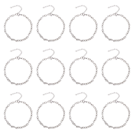 304 Stianless Steel Cable Chain Bracelet Making, with Extension Chain and Lobster Claw Clasps