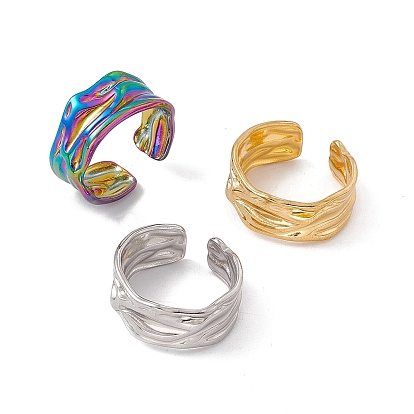 304 открытое манжетное кольцо из нержавеющей стали для женщин