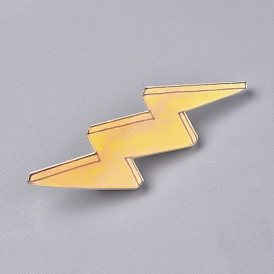 Acrylic Badges Brooch Pins, Cute Lapel Pin, for Clothing Bags Jackets Accessory DIY Crafts, Lightning