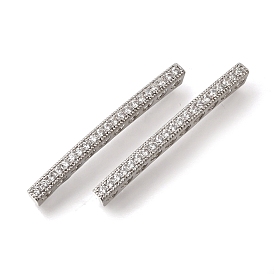 Латунные микропаве прозрачные кубические цирконии 10-отверстия изогнутые прямоугольные разделительные планки, без кадмия и без свинца, стойки покрытие, долговечный