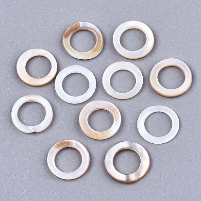 Natural Freshwater Shell Linking Rings, Ring