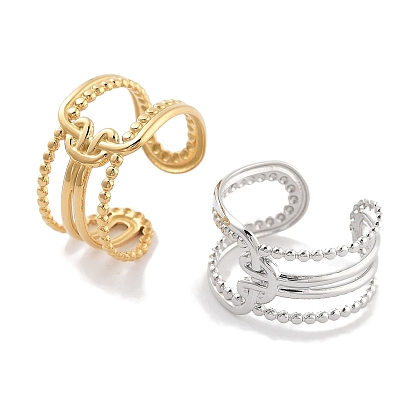 304 anillos abiertos ovalados de acero inoxidable para mujer