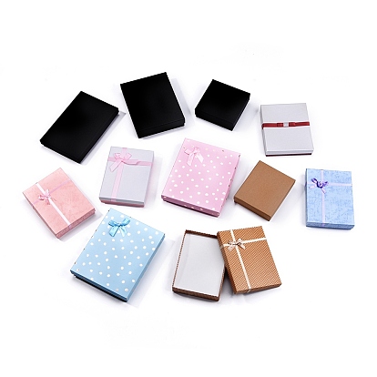 Cajas de cartón de joyas, Caja de regalo con esponja en el interior., forma mixta