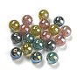 Acrylic Beads, with Giltter Powder, Round