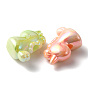 UV Plating Rainbow Iridescent Acrylic European Beads, Large Hole Beads, Unicorn