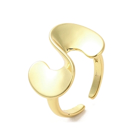 Rack Plating Brass Finger Ring, Cuff Ring, Long-Lasting Plated, Cadmium Free & Lead Free