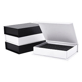 BENECREAT Paper Box, Snap Cover, with Sponge Mat and Magnetic, Jewelry Box, Rectangle