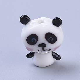 Handmade Lampwork Beads, Cartoon Panda