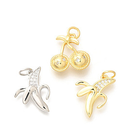 Латунные микропаве прозрачные подвески с фианитом, с целью перехода в кольце, долговечный, без свинца и без кадмия, фруктовые прелести