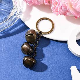 Брелки с железным колокольчиком, с кольцами для ключей из сплава